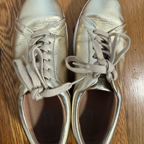 Fitflop Metallic Gold Sneakers - Picture 1 of 2
